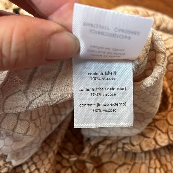 Who What Wear Kaia Cream/Tan Snakeskin Print tasseled spaghetti strap Romper NWT - Picture 9 of 11